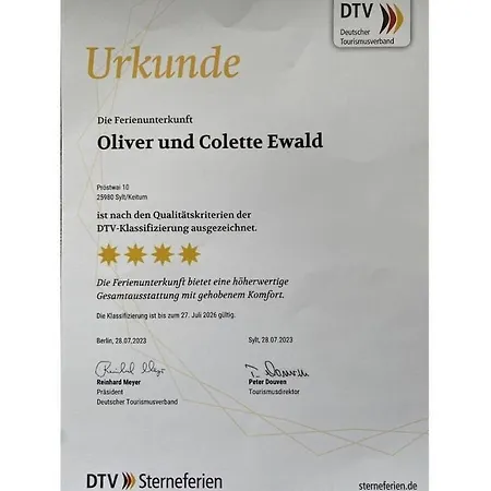 Colette And Oliver Ewald Ferienhaus Keitum